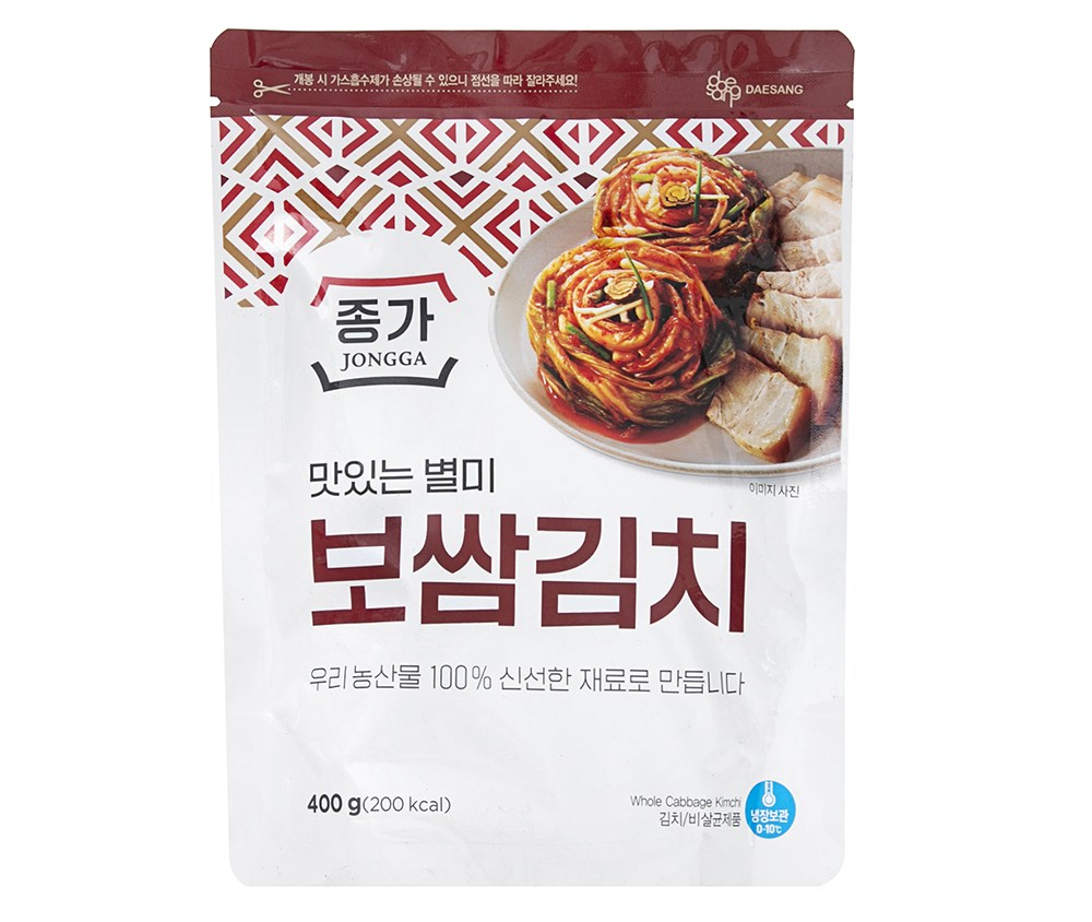 Jongga Tasty Byeolmi Bossam Kimchi , 400 g, 1 Pack (종가 맛있는 별미 보쌈김치, 400g, 1개)