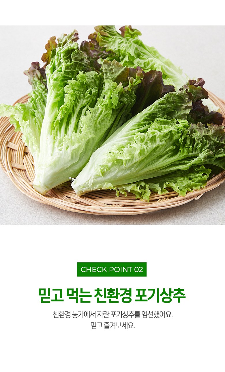 Eco-friendly Packets Gisangchu , 250 g, 1 Pack (친환경 포기상추, 250g, 1개)