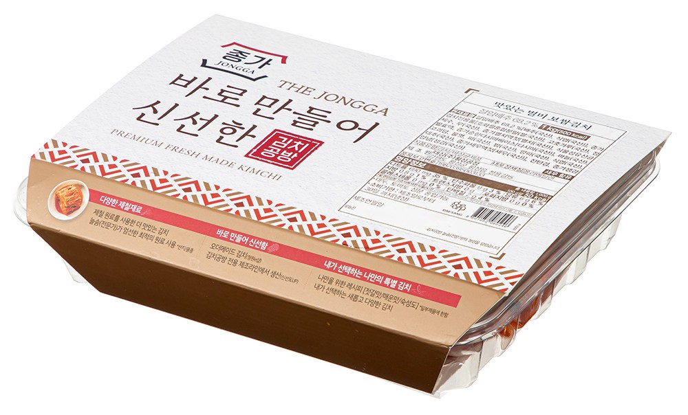 Jongga Ba Mandeuleo Fresh Tasty Byeolmi Bossam Kimchi , 1 kg, 1 Pack (종가 바로 만들어 신선한 맛있는 별미 보쌈김치, 1kg, 1개)