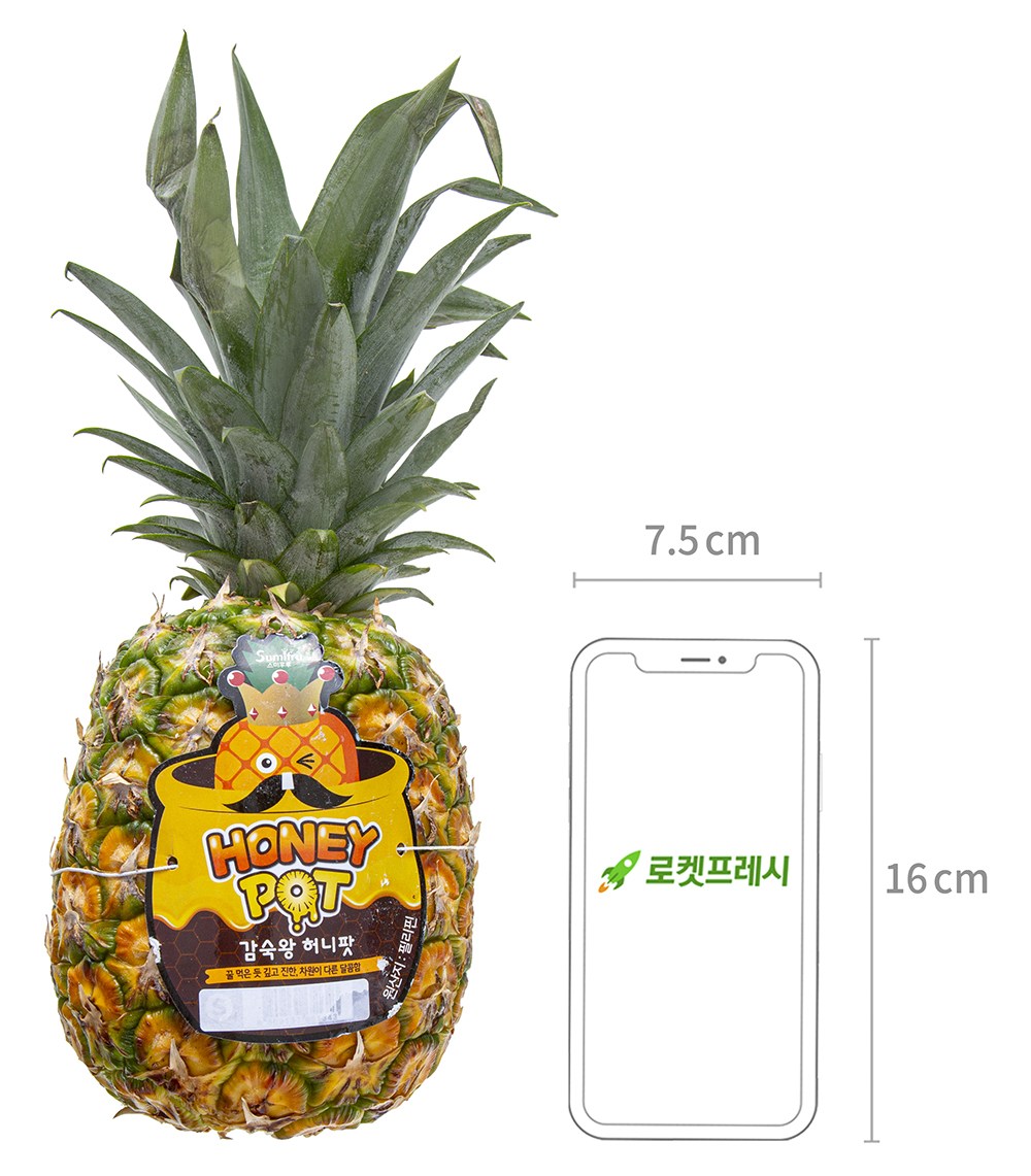 Sumifru Gamsukwang Heonipat Pineapple 2 Pack , 2.4 kg, 1 Pack (스미후루 감숙왕 허니팟 파인애플 2입, 2.4kg, 1개)