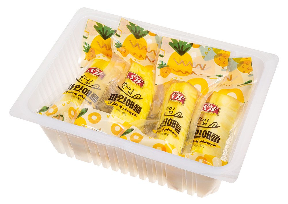 S&W Pack Pineapple , 90 g, 10 Pack (S&W 한입 파인애플, 90g, 10개입)