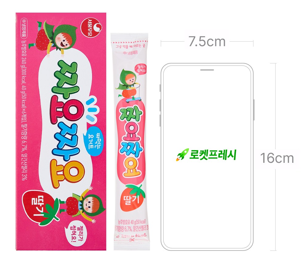 Seoul Milk Jjameok Yogureuteu Jjayojjayo Strawberry , 40 g, 6 Pack , 2 Pack (서울우유 짜먹는 요구르트 짜요짜요 딸기, 40g, 6개입, 2개)