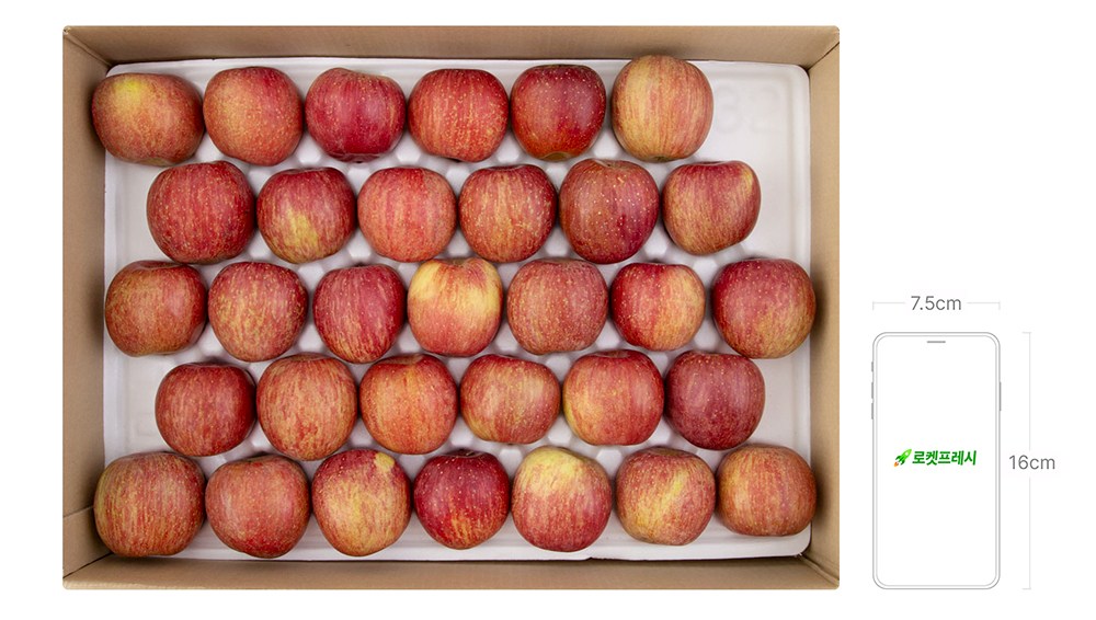 GuamPick Sobaeksan Imperfect Tasty Apple , 1 Pack , 5 kg( So , 25~34 Pack ) (곰곰 소백산 못생겨도 맛있는 사과, 1개, 5kg(소과, 25~34입))