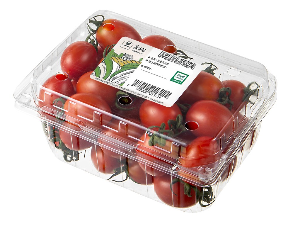 Heulksalrim Eco-friendly Injeung Daechubangul Tomato , 750 g, 1 Pack (흙살림 친환경 인증 대추방울 토마토, 750g, 1팩)