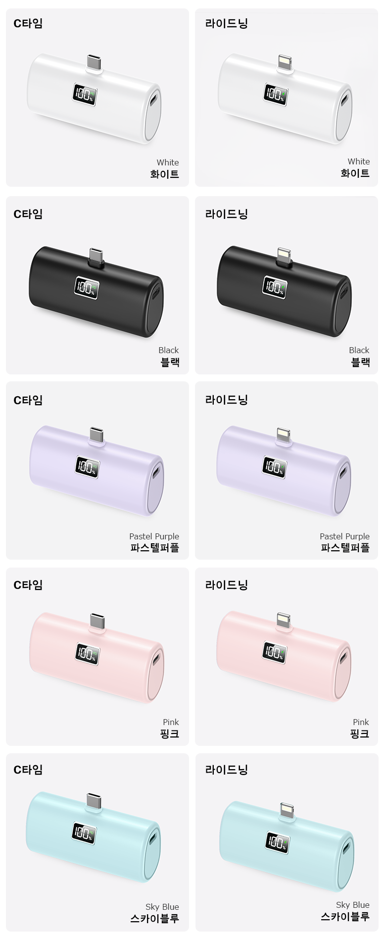 YINTO Kinghyeong Gosok Charging PD 20 w Chehyeong Portable Mini Bojo Pear Teori USB-C , XPB 1-C, White (YINTO 도킹형 고속충전 PD 20w 일체형 휴대용 미니 보조배터리 C타입, XPB1-C, 화이트)