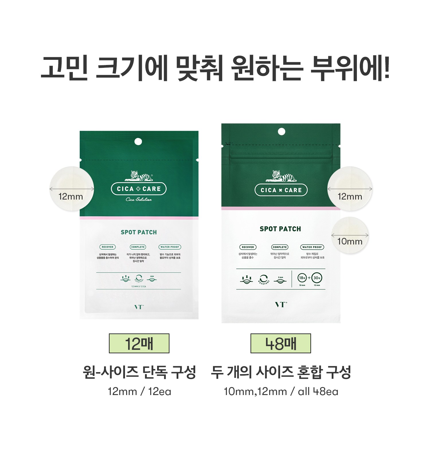 Beutikoseumetik Sika Spot Paechi , 48 Pack , 2 Pack (브이티코스메틱 시카 스팟 패치, 48개입, 2개)