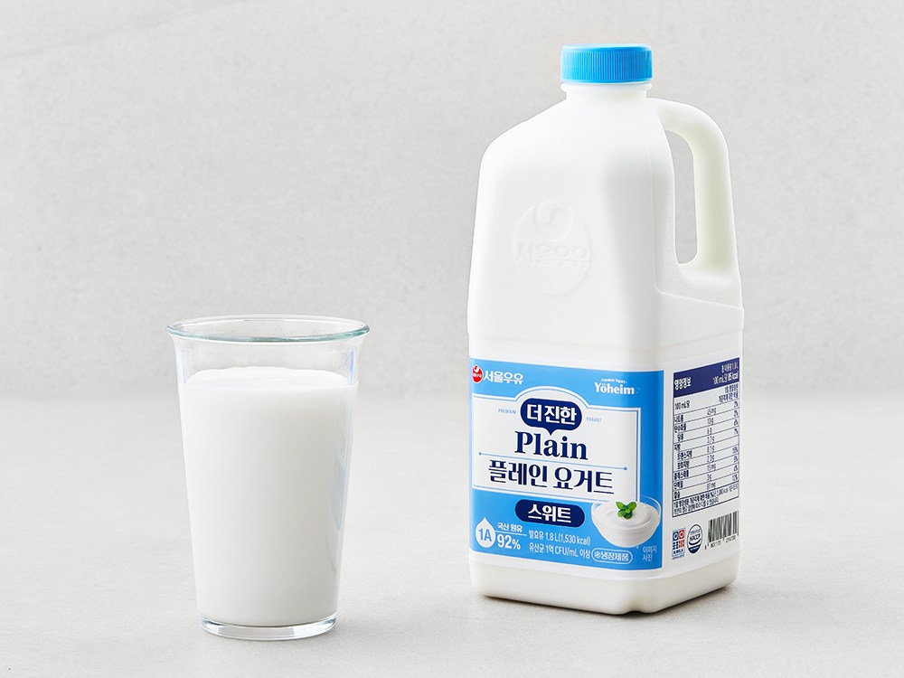 Seoul Milk Deo Jin Seuwiteu Plain Yogurt , 1.8 L, 1 Pack (서울우유 더 진한 스위트 플레인 요거트, 1.8L, 1개)