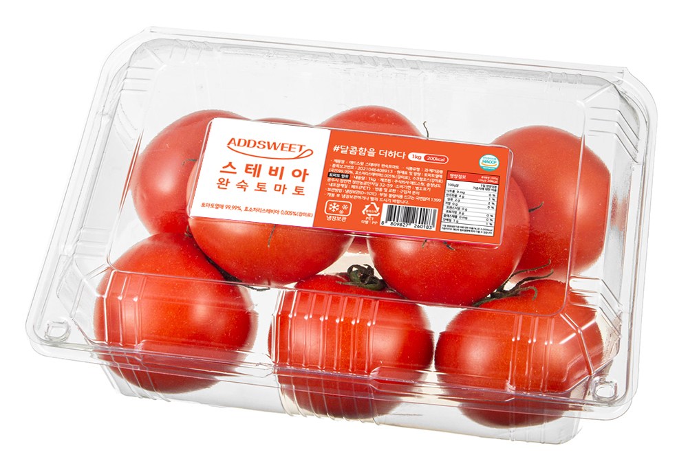 Aedeuseuwit Seutebia Wansuk Tomato , 1 kg, 1 Pack (애드스윗 스테비아 완숙 토마토, 1kg, 1팩)