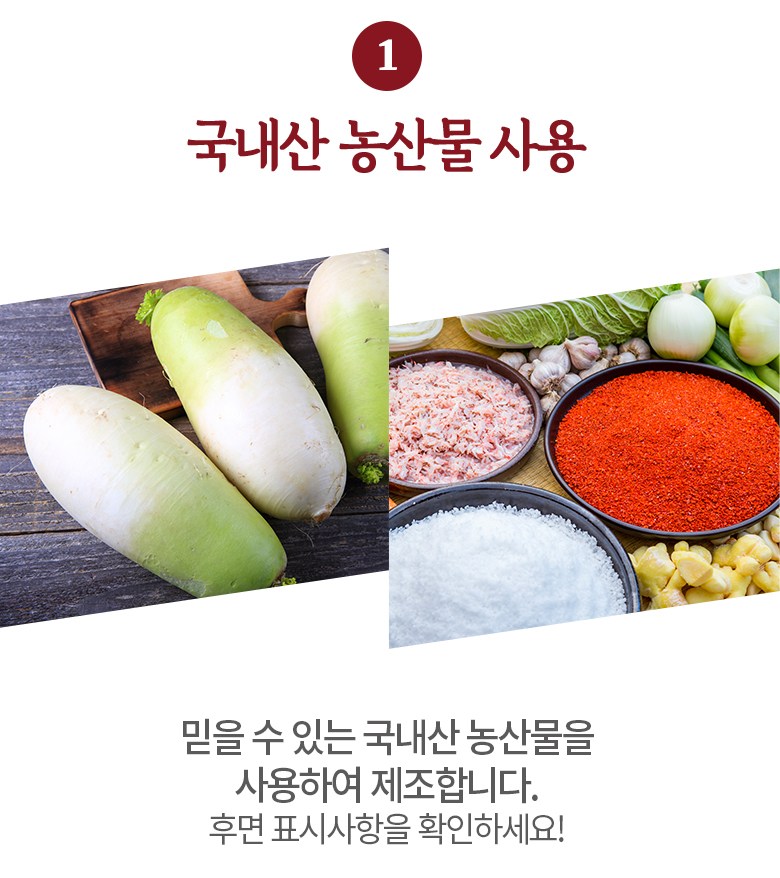 Gomgom Domestic Kkakdugi ( Chilled ), 500 g, 1 Pack (곰곰 국내산 깍두기 (냉장), 500g, 1개)