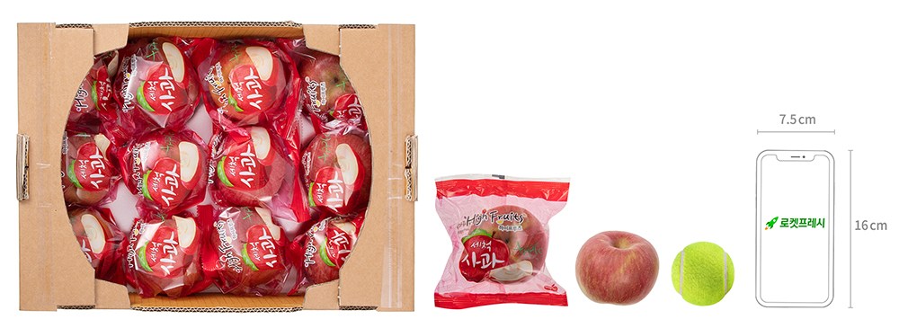 Hapeurucheu Sweetness Seonbyeol Seong Washed Apple , 2 kg( So , 10~12 Pack ), 1 Pack (하이프루츠 당도선별 의성 세척사과, 2kg(소과, 10~12입), 1개)