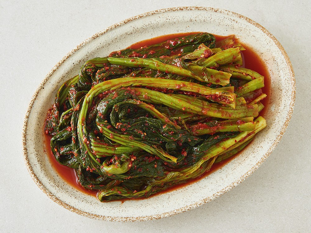 Our Ttangnoldeon Yeosudolsan Mustard Greens Kimchi , 1 kg, 1 Pack (우리땅에놀던 여수돌산 갓김치, 1kg, 1개)