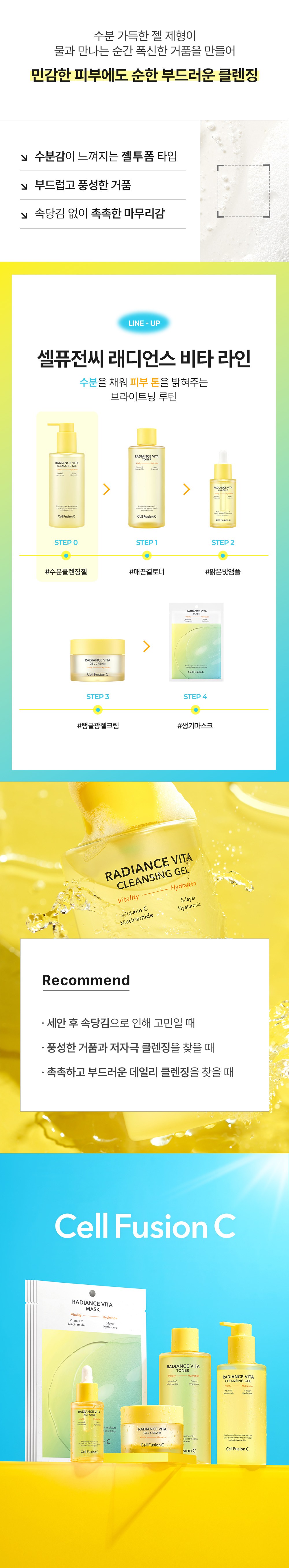 Selpyujeonssi Radiance Bita Cleansing Gel , 1 Pack , 200 ml (셀퓨전씨 래디언스 비타 클렌징 젤, 1개, 200ml)