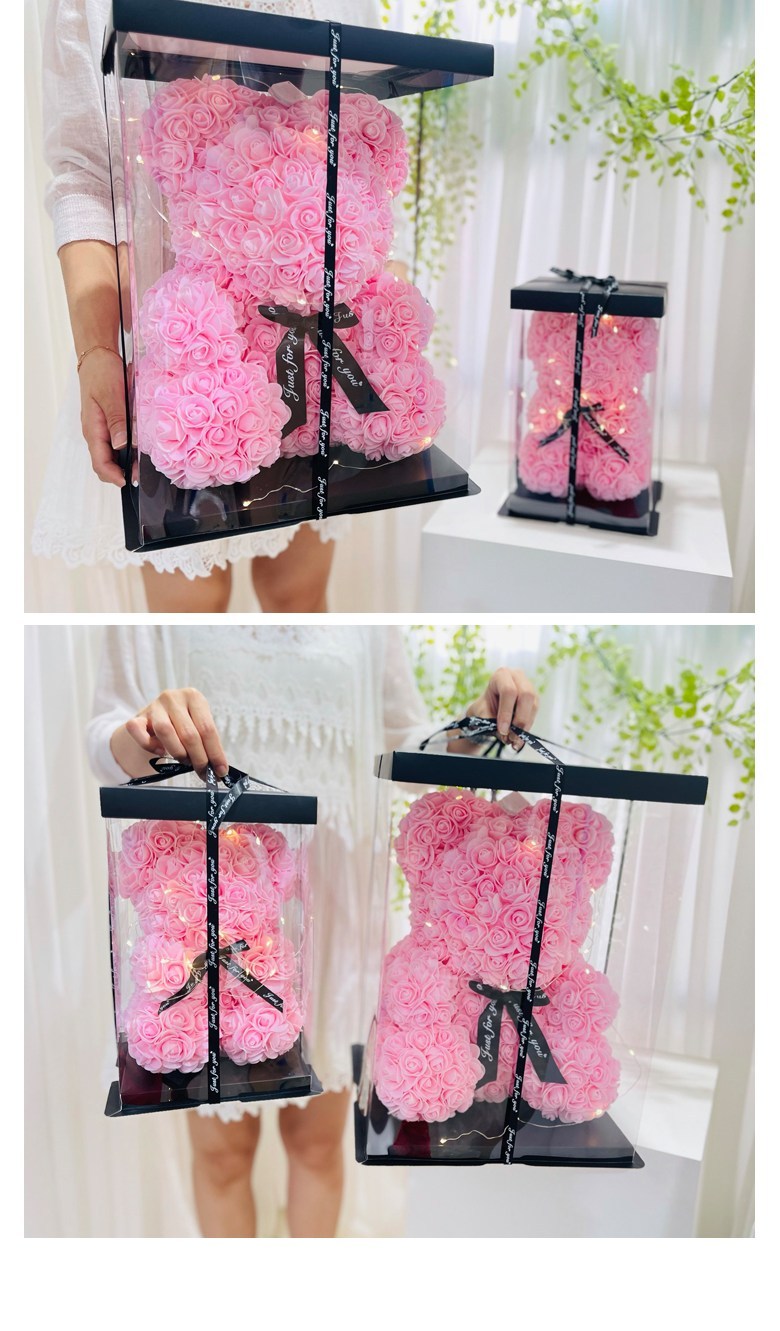 Reobeulripam Rose Beeo + Jeonyong Case + LED Jeongu + Reteoring Sheet Ji Set Joleop S, S Size , Abori , 1 Pack (러블리팜 로즈베어 + 전용케이스 + LED전구 + 레터링 시트지 세트 졸업 S, S사이즈, 아이보리, 1개)