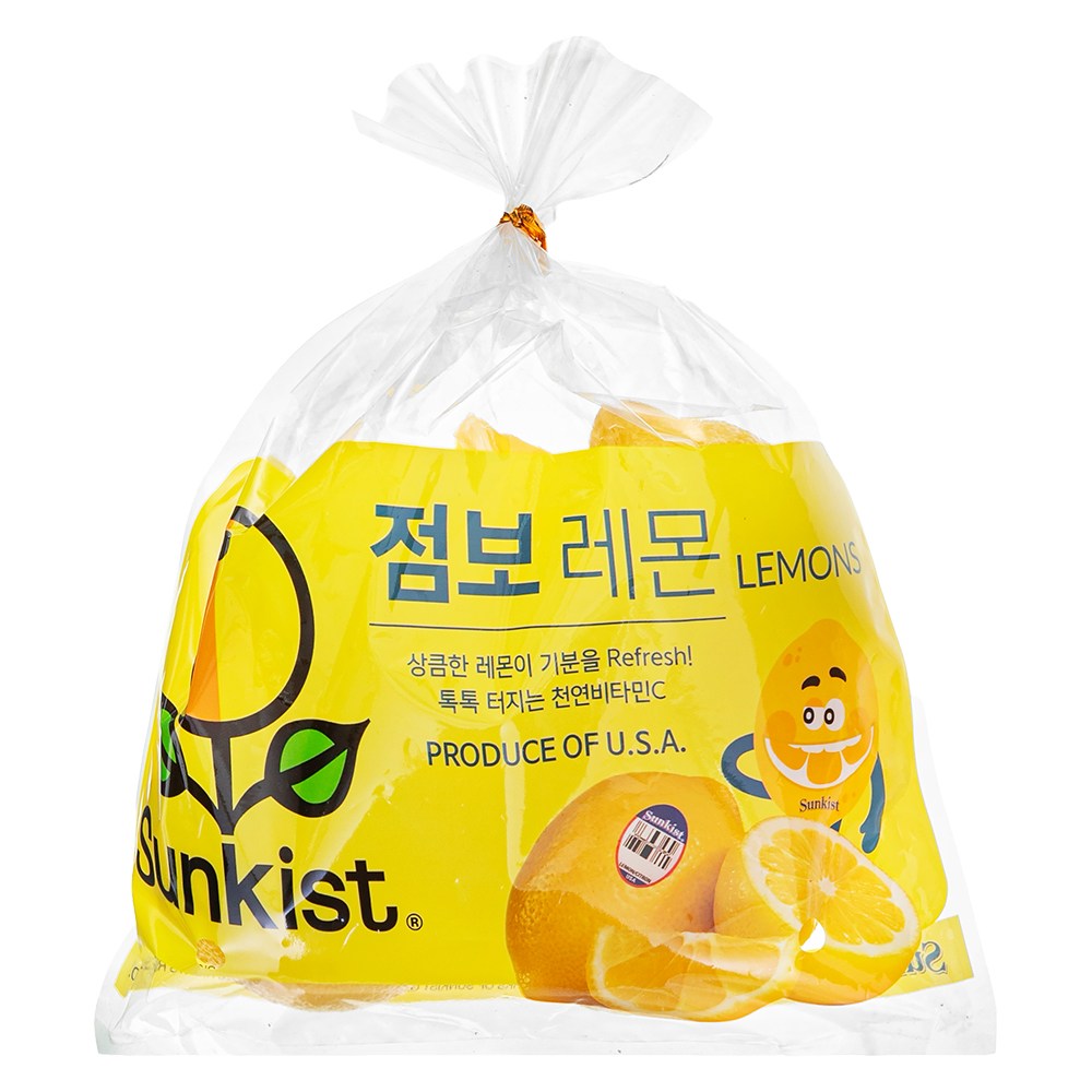 Sunkist Jeombo Lemon , 620 g, 1 Pack (썬키스트 점보 레몬, 620g, 1개)