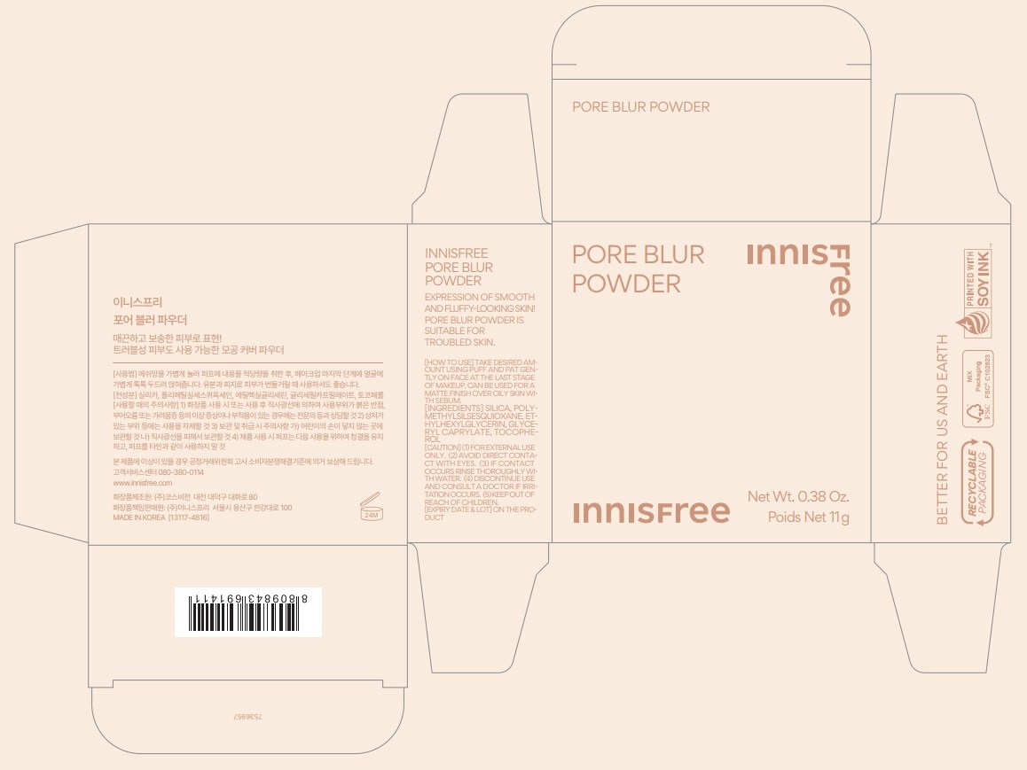Innisfree Packets Eo Beulreo Powder 11 g, 1 Pack (이니스프리 포어 블러 파우더 11g, 1개)