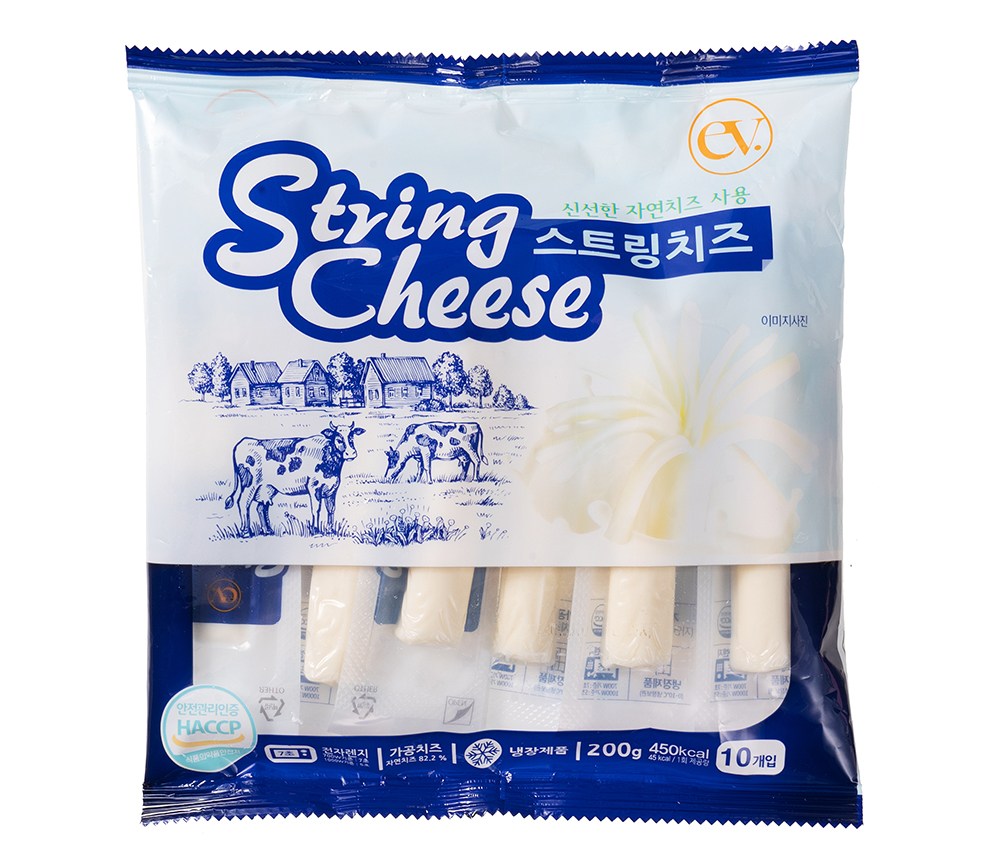 Seuteubaelri Seuteuring Cheese , 20 g, 10 Pack , 1 Pack (이스트밸리 스트링치즈, 20g, 10개입, 1개)