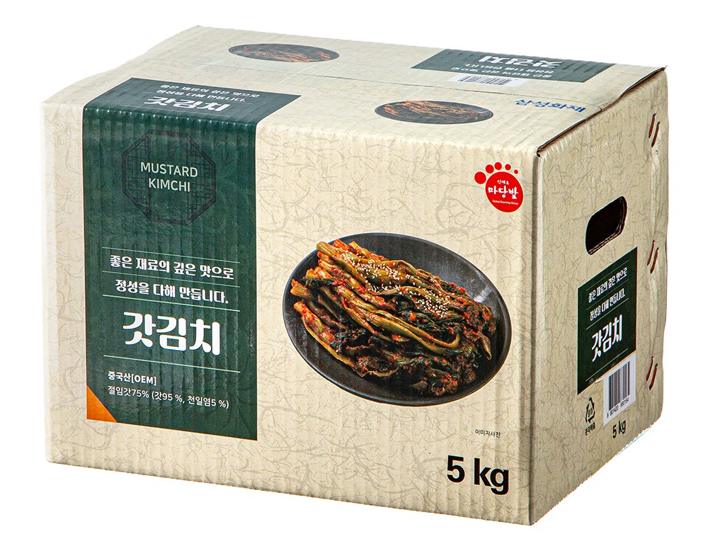Madangbal Mustard Greens Kimchi , 5 kg, 1 Pack (마당발 갓김치, 5kg, 1개)