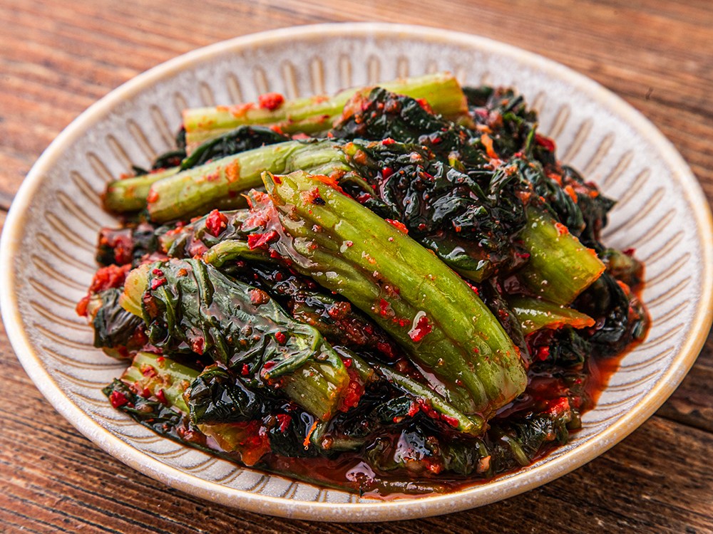 Inu Deo Flavor Na Mustard Greens Kimchi , 1 kg, 1 Pack (인우 더맛나 갓김치, 1kg, 1개)