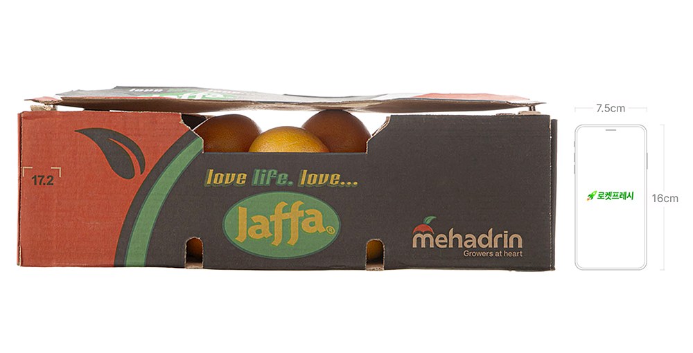 Mehadeurin Seuraelsan Jamong , 14 kg(38~44 Pack / Jung ), 1 Pack (메하드린 이스라엘산 자몽, 14kg(38~44입/중과), 1개)