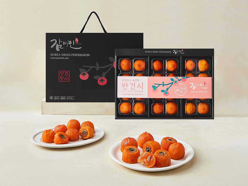 Persimmon Miin Sangju Bangeonsi 24 Pack + Syopingbaek ( Frozen ), 1 Pack , 1.2 kg (감미인 상주 반건시 24입 + 쇼핑백 (냉동), 1개, 1.2kg)