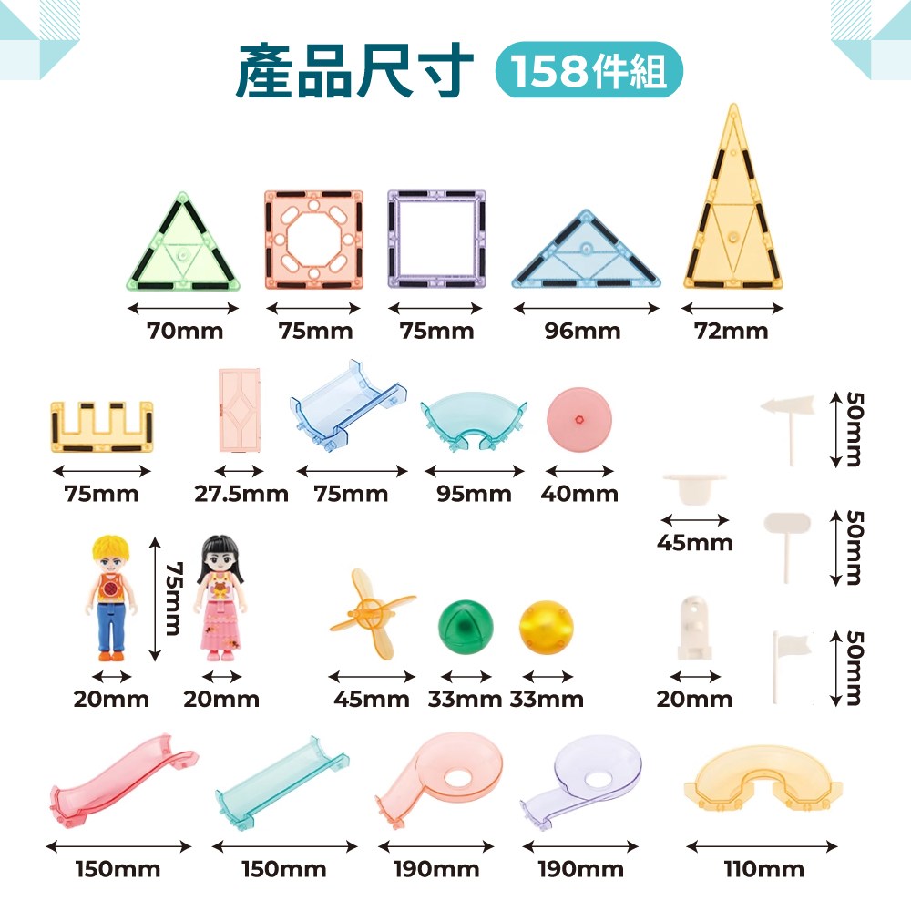 teamson kids 風車磁力片158片評價：千元出頭就能玩軌道、城堡與風車的親子玩具推薦 (2/5)