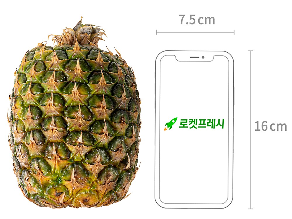Mannada Gold Pineapple 2 Pack , 2 kg, 1 Pack (만나다 골드 파인애플 2입, 2kg, 1팩)