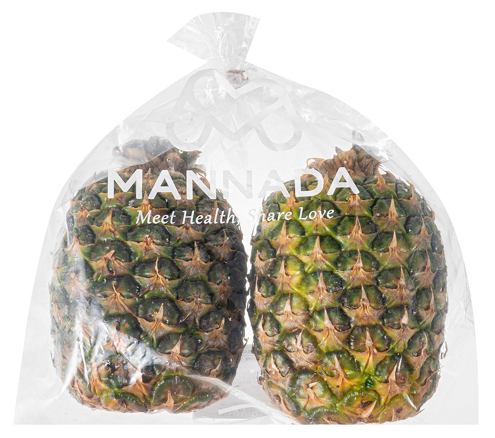 Mannada Gold Pineapple 2 Pack , 2 kg, 1 Pack (만나다 골드 파인애플 2입, 2kg, 1팩)