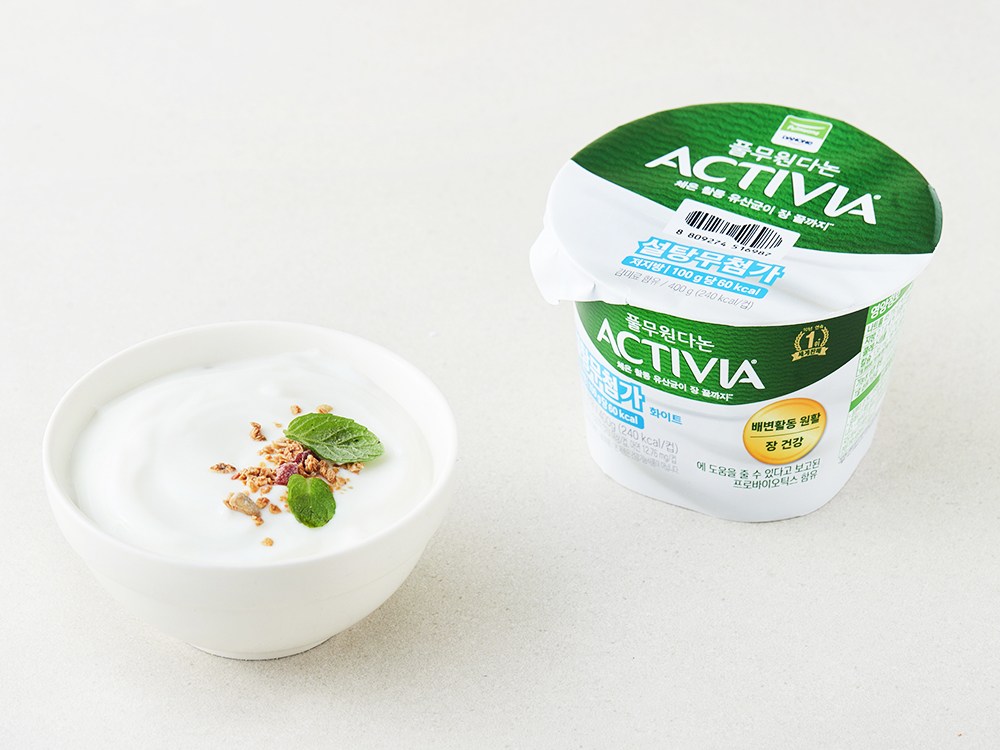 Pulmuone Aektibia Seoltang Additive-Free White , 400 g, 1 Pack (풀무원 액티비아 설탕무첨가 화이트, 400g, 1개)