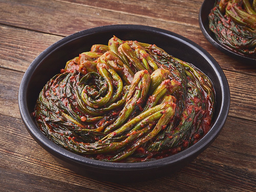 Mosan Kimchi Gatdameun Mustard Greens Kimchi , 1 kg, 1 Pack (모산김치 갓담은 갓김치, 1kg, 1개)