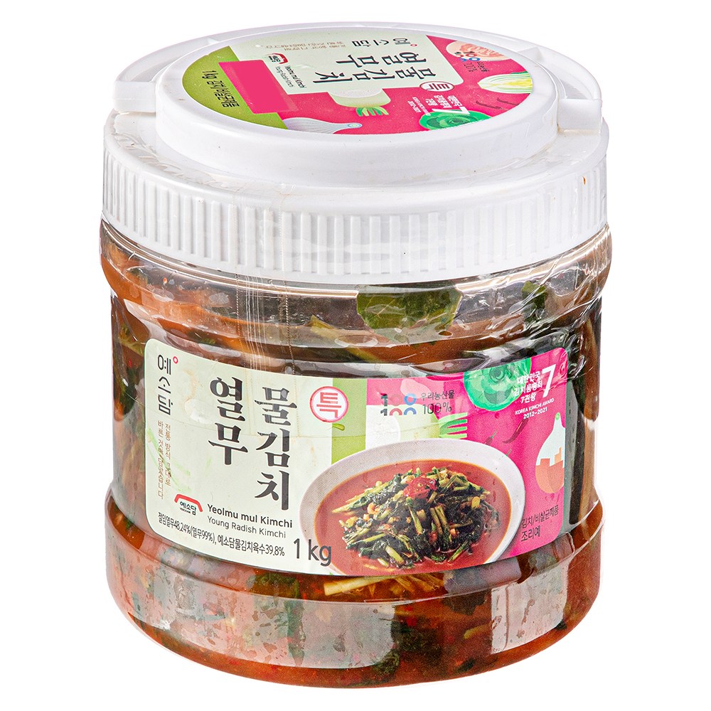Yesodam Teuk Yeolmu Mul Kimchi , 1 kg, 1 Pack (예소담 특 열무 물김치, 1kg, 1개)