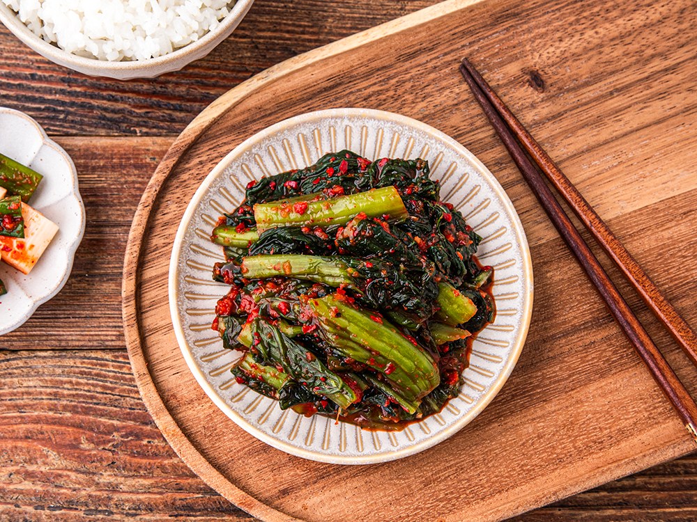 Inu Deo Flavor Na Mustard Greens Kimchi , 1 kg, 1 Pack (인우 더맛나 갓김치, 1kg, 1개)
