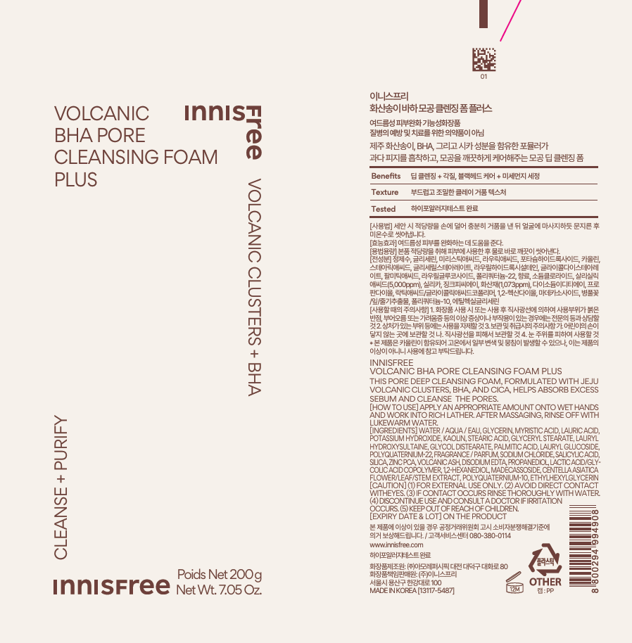 Innisfree Hwasansong Baha Pore Cleansing Foam Peulreoseu , 200 g, 1 Pack (이니스프리 화산송이 바하 모공 클렌징폼 플러스, 200g, 1개)