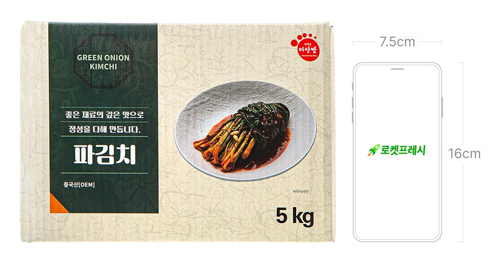 Madangbal Pa Kimchi , 5 kg, 1 Pack (마당발 파김치, 5kg, 1개)