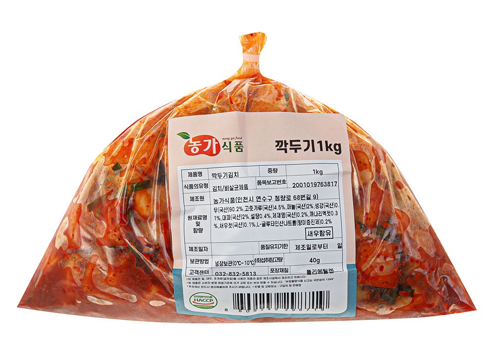Nongsikpum Kkakdugi , 1 kg, 1 Pack (농가식품 깍두기, 1kg, 1개)