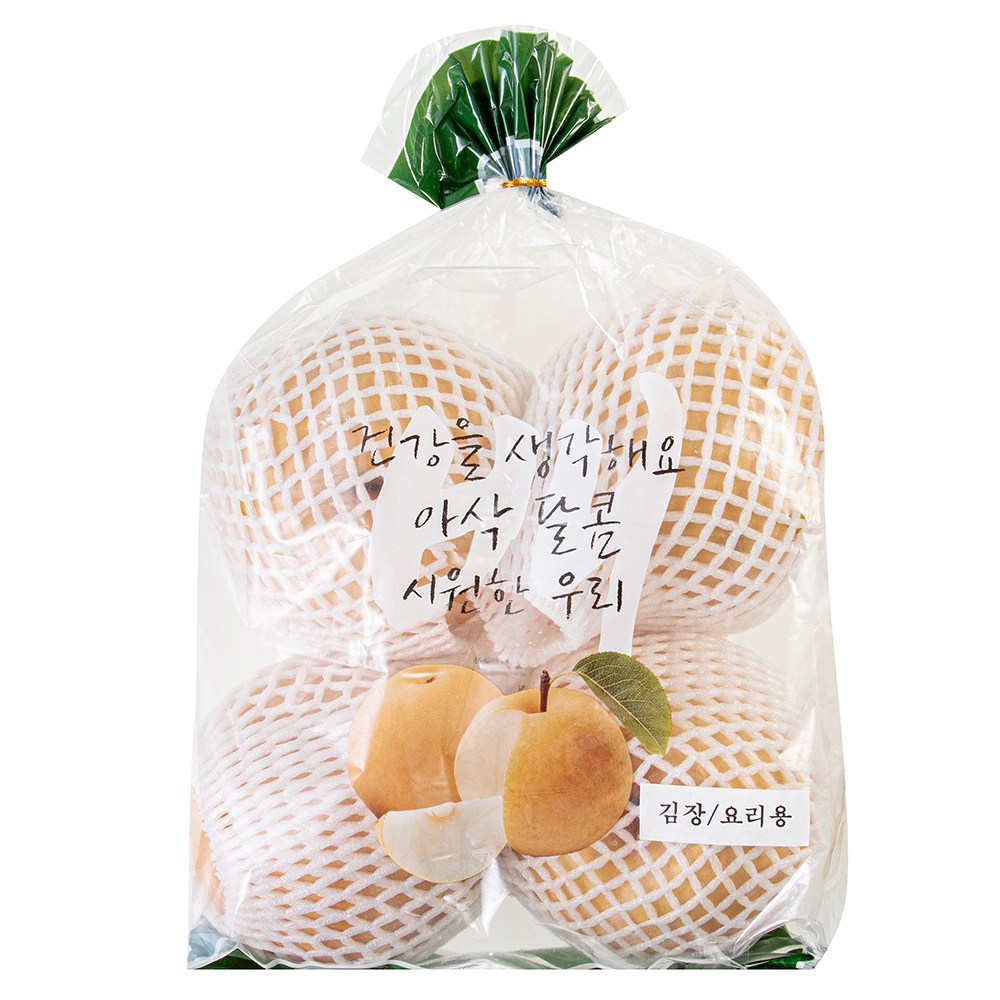 Wonnongsan Altteul Pear 3~8 Pack , 3 kg, 1 Bag (원농산 알뜰배 3~8입, 3kg, 1봉)
