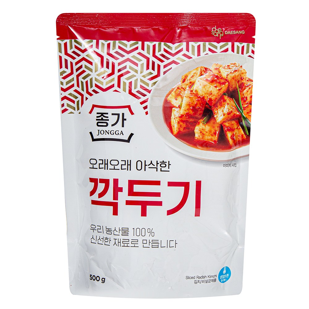 Daesang Jongga Kkakdugi , 500 g, 1 Pack (대상 종가 깍두기, 500g, 1개)