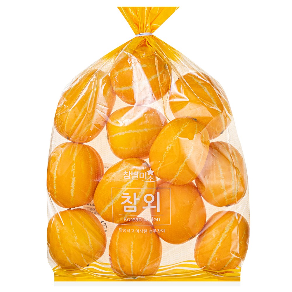 Seongju Sweetness Seonbyeol Kkoma Korean Melon 10~16 Pack , 2 kg(10~16 Pack ), 1 Pack (성주 당도선별 꼬마참외 10~16입, 2kg(10~16입), 1개)