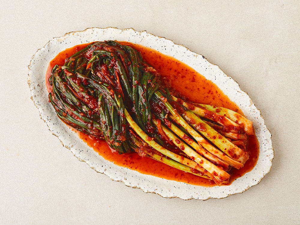Ju King San Kimchi Scallion Kimchi , 1 kg, 1 Pack (주왕산 김치 쪽파김치, 1kg, 1개)