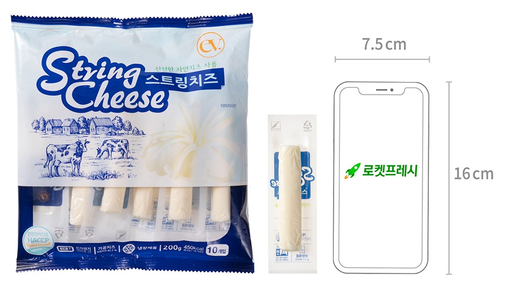 Seuteubaelri Seuteuring Cheese , 20 g, 10 Pack , 1 Pack (이스트밸리 스트링치즈, 20g, 10개입, 1개)