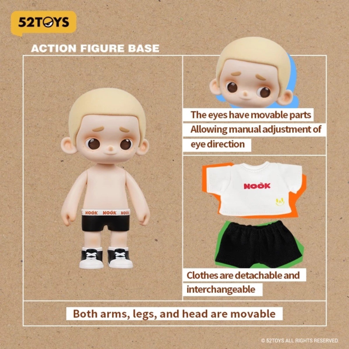 52TOYS NOOK可動人偶BASE, 1個- 卡通人物/動畫| 酷澎, image size:1200x1200