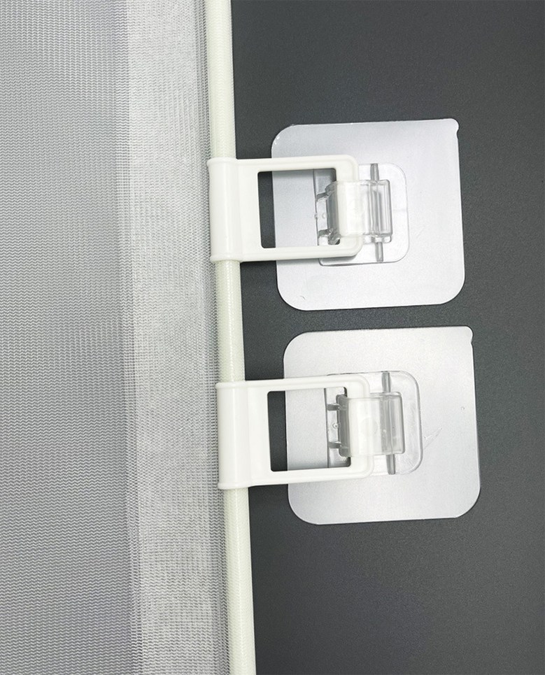 LA DERIVE Petanjeonmun Banjadonggulrim Meswi Firming It Goyanganjeonmun Gangaji Goyang Ultari Peteo , 1 Pack , Huinsaek (LA DERIVE 펫안전문 반자동굴림 메쉬 탄력있는 고양이안전문 강아지 고양이 울타리 펫도어, 1개, 흰색)