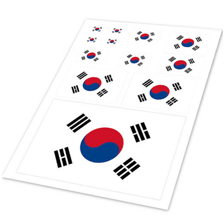 Taegeukgi Seutikeo Guk Gukgi Charyangyong Seutikeo Bangsu 12 Sheets , 1 Set (태극기 스티커 한국 국기 차량용 스티커 방수 12장, 1세트)
