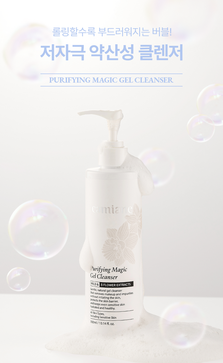 Kamianneu Pyuripaing Magic Gel Cleanser Yaksanseong Moist Cleansing Gel , 2 Pack , 300 ml (카미안느 퓨리파잉 매직 젤 클렌저 약산성 촉촉한 클렌징젤, 2개, 300ml)