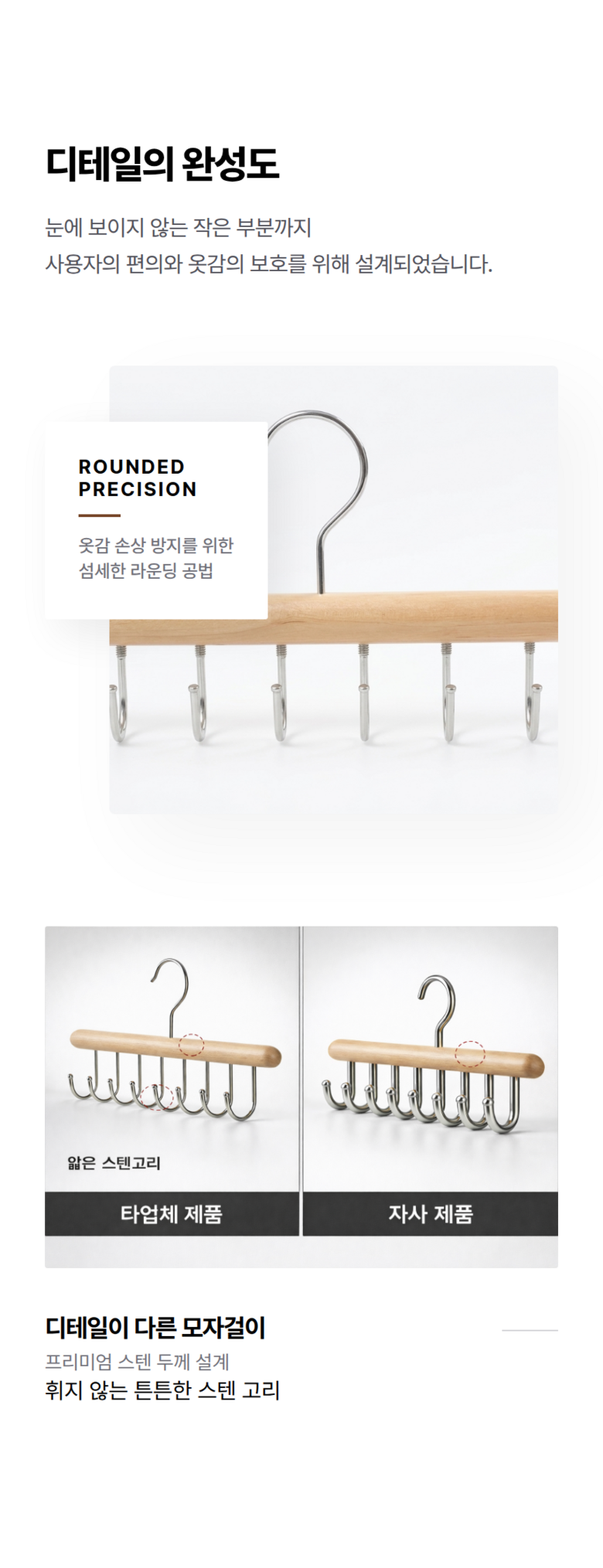 Deo Dan Mojageol 360 Hoejeon Wonmok Ot Sheets Jeongri Belteu Nekta Dayong Sunapgeol , 1 Pack , Rateu Udeu (1+1) (더 단 모자걸이 360도 회전 원목 옷장정리 벨트 넥타이 다용도 수납걸이, 1개, 라이트 우드(1+1))