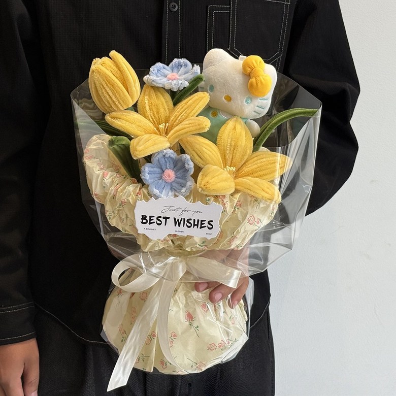YAPOGI Joleopsik Suryosik Hakyehoe Seonmul Inhyeong Kkotdabal , 1 Pack , Pink Saek (YAPOGI 졸업식 수료식 학예회 선물 인형 꽃다발, 1개, 핑크색)