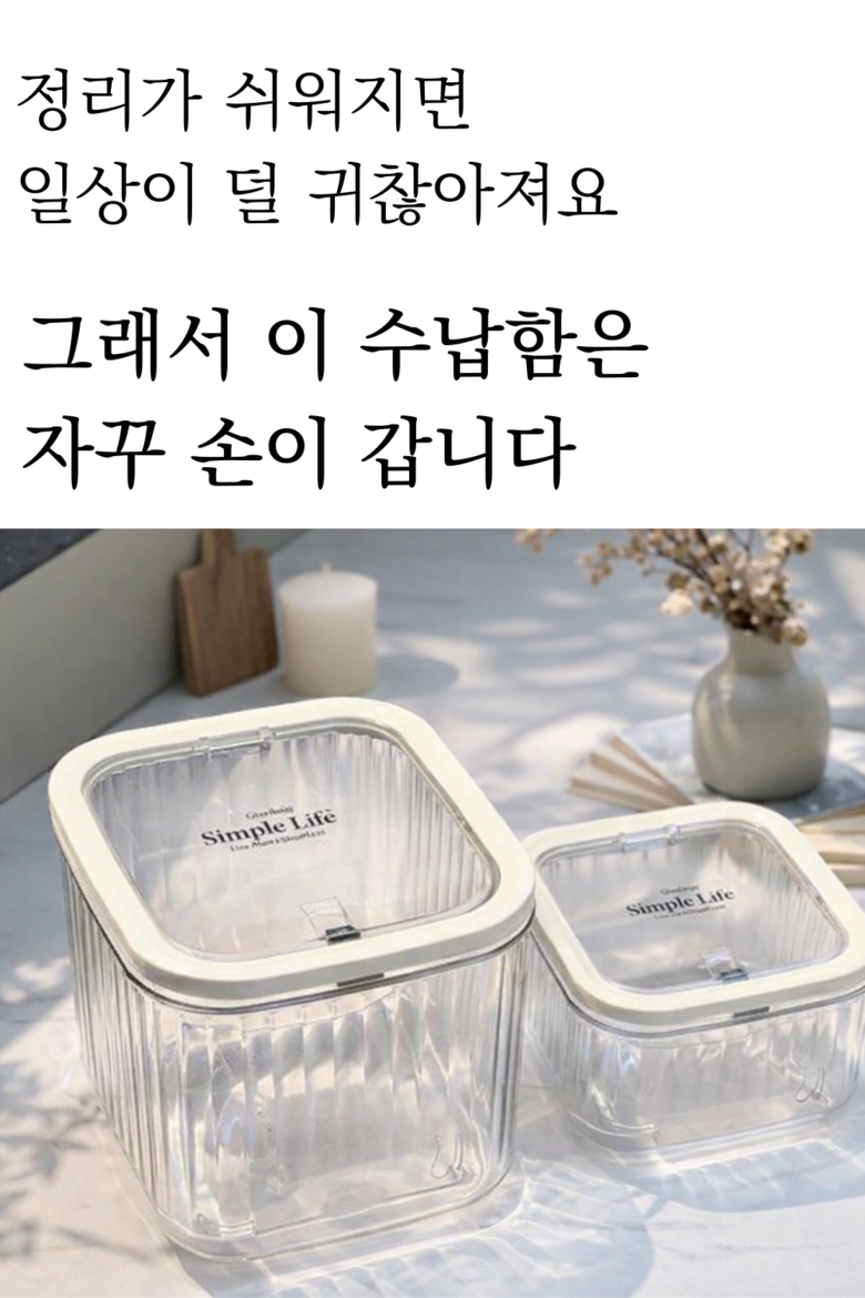 Chaeseu Pyeonri Dayong Wonteochi Kaepsyul Set Je Storage Ham , Tumyeong (채로스 편리한 다용도 원터치 캡슐세제 보관함, 투명)