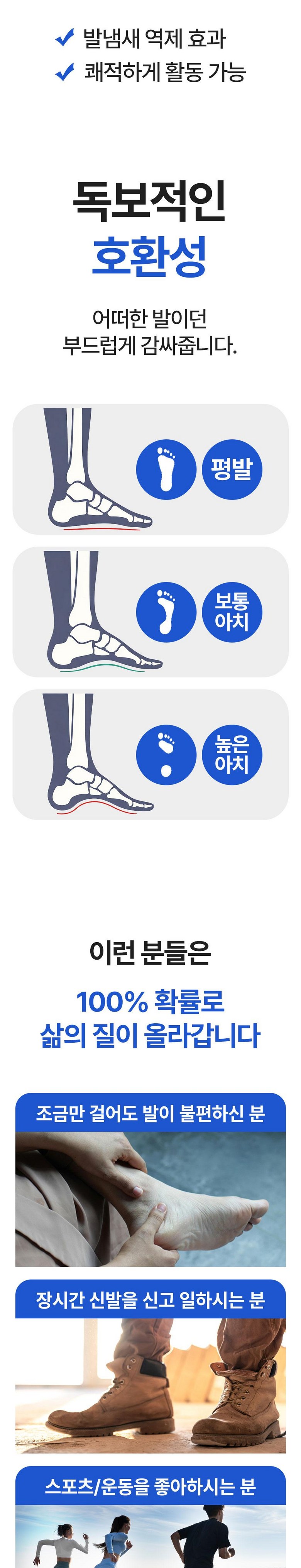 닥터메모리 발충격 32% 감소 특허 무중력 발편한 족저근막 보호 아치 신발깔창 상세 이미지 47
