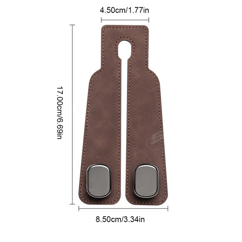 SEAMETAL Dyueol Whoo Keu Jadongcha Whoo Keugeol Hedeureseuteu Gori Geolswae Injo Seuwedeu + Metalsojae , Black , 2 Pack (SEAMETAL 듀얼후크 자동차 후크걸이 헤드레스트 고리 걸쇄 인조 스웨이드+메탈소재, 블랙, 2개)