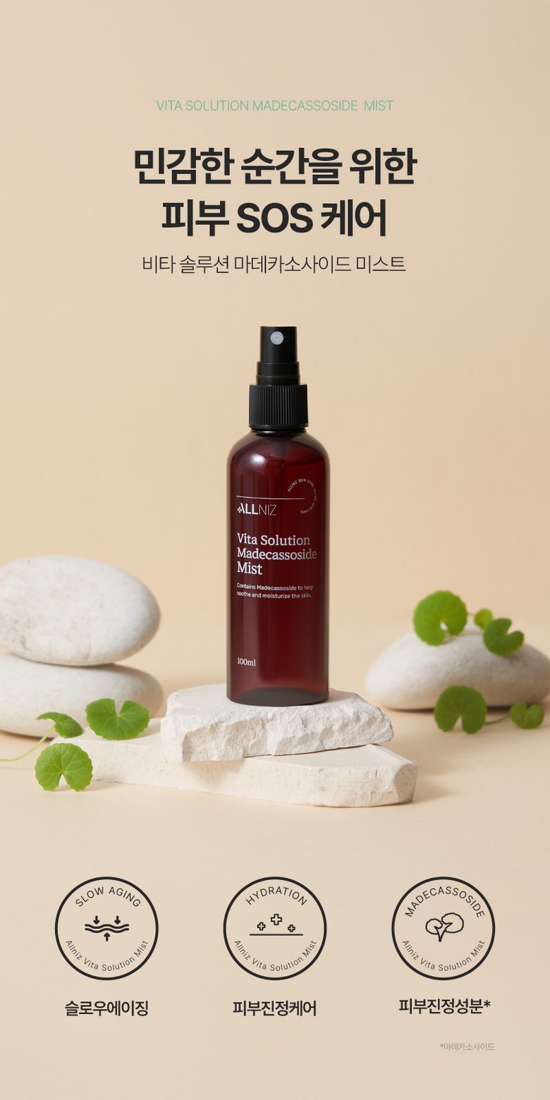 Olnijeu Bita Solution Niacinamide Tone Pack Seon Gimijapti Pack Seon Brightening Mist , 1 Pack , 100 ml (올니즈 비타 솔루션 나이아신아마이드 톤개선 기미잡티개선 미백 미스트, 1개, 100ml)