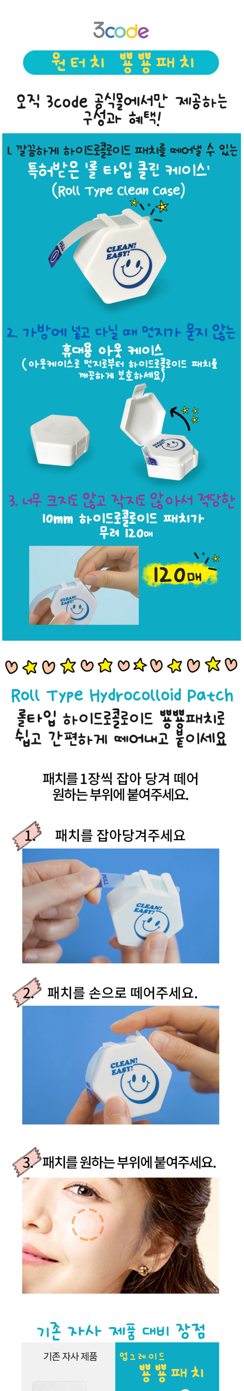 Acne Paechi Ppyongppyongpaechi Trouble Ppyoruji Spot Paechi Dimpeulbaendeu , 1 20 Pack , 1 Pack (여드름 패치 뿅뿅패치 트러블 뾰루지 스팟 패치 딤플밴드, 120개입, 1개)